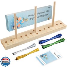 Ackitry Extended Bow Maker for Ribbon for Wreaths, Wooden Ribbon