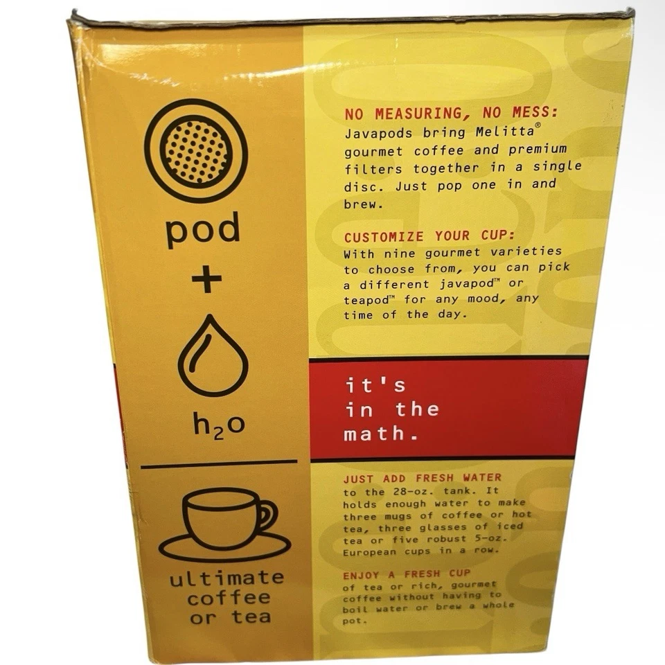 Melitta MES2R красный один: один Javapod Pod пивоваренная система редкая малиновый красный новый - Изображение 3 из 4