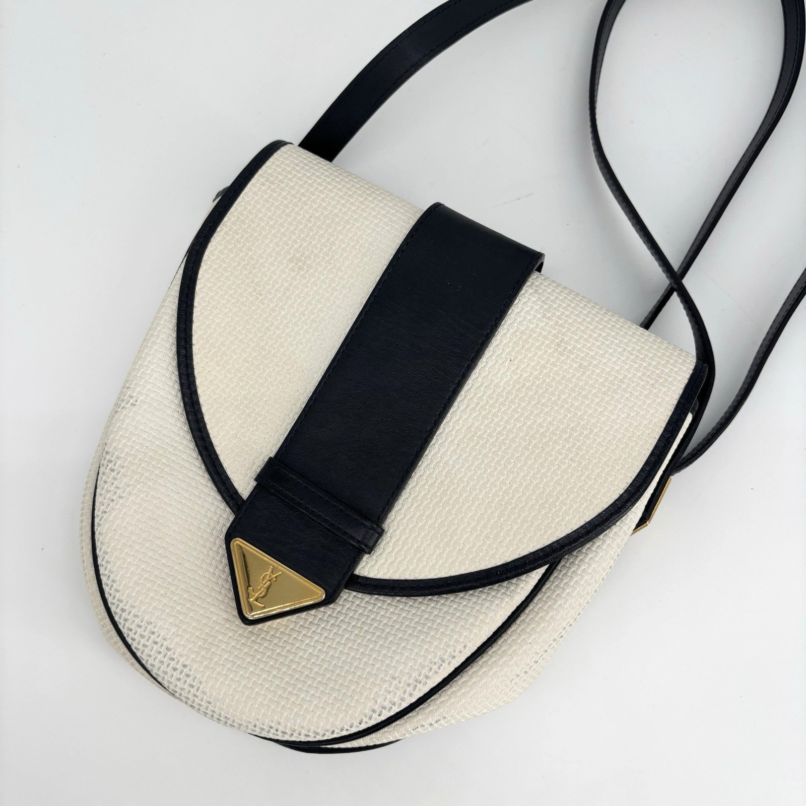 Borsa a tracolla Yves Saint Laurent Vintage Cassandra maglia autentica dal Gi...