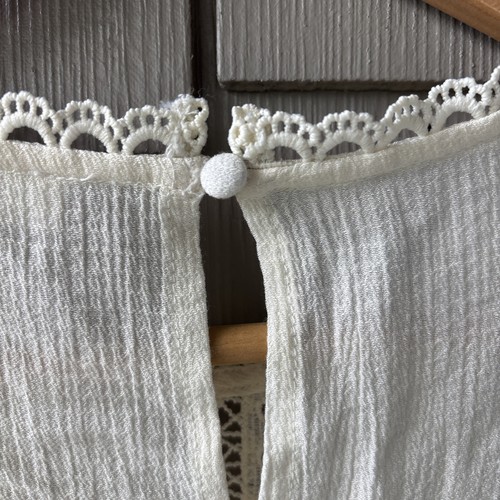 Top Mine Anthropologie pizzo uncinetto manica corta prateria contadino boho taglia LRG - Foto 6 di 21