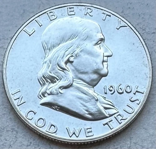 1960 Proof Franklin Half Dollar 90% Silver-INV#8436