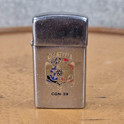 USS Texas Nuclear Guided Missile Cruiser CGN-39 Zippo Slim Ultra Lite Lighter