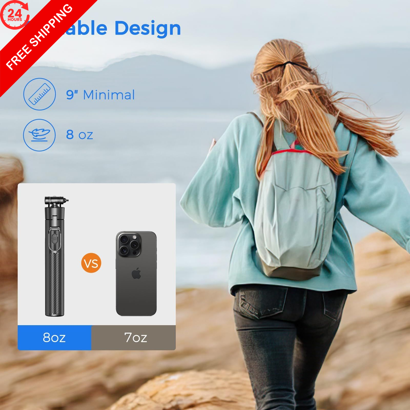 Selfie Stick Tripod for Phone with Remote Control & Holder, 50 50 Inch ...
