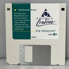 AOL America Online Version 2.0 Floppy Disks 3.5” For Windows rare