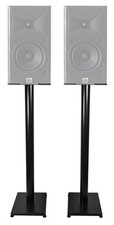 Black 37 Steel Bookshelf Speaker Stands For JBL Arena 130 Bookshelf Speakers