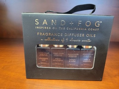 SAND + FOG Fragrance Diffuser Oils 4 PACK NEW SEALED Cinnamon, Winter, Balsam