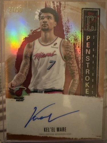 2025-26 Topps Signature Class Kel'el Ware Penstroke Orange Refractor Auto /50