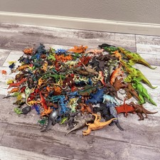 175 Pc Dinosaur Toy Figure Lot Small Plastic Animal Huge Bulk Set Educational
