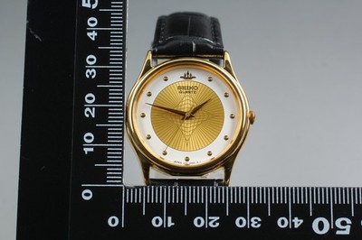 Vintage 1994 N MINT Seiko Galaxy V701-1X90 Gold Quartz Mens Watch