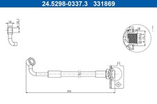 ATE Bremsschlauch 24.5298-0337.3 für HYUNDAI i10 2 BA IA LPG