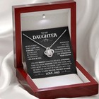 To My Daughter Necklace – Daughter Gift from Mom & Dad, Birthday Christmas Jewel
