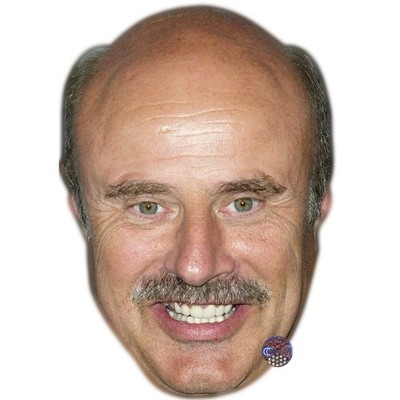 Dr Phil McGraw Big Head. Größer als das Leben Maske.