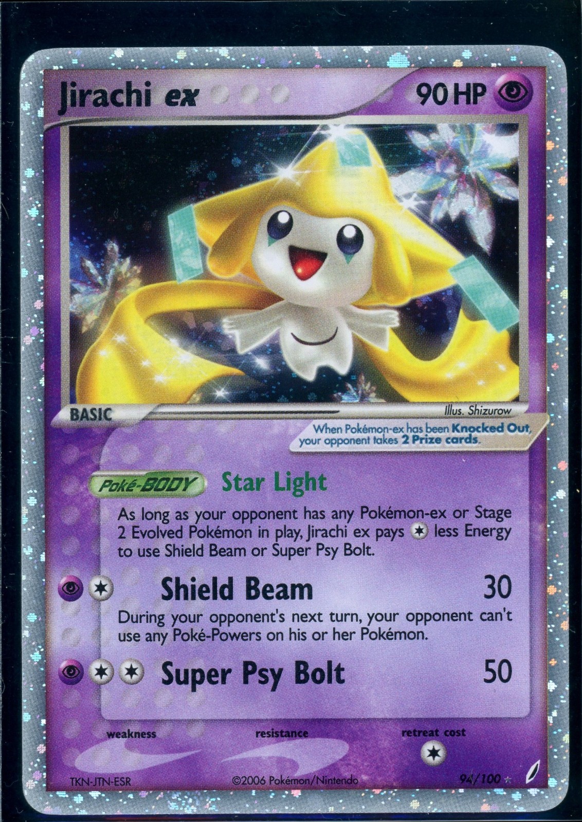 Pokemon EX CRYSTAL GUARDIANS - #94/100 Jirachi ex - Holo - ENG - Near Mint
