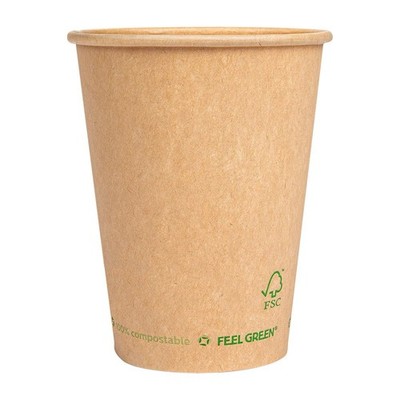 50 Stück Pappbecher, 1 Wand, Plastic Free, 360 ml, 300 g/m², Ø 9/6 x 11 cm, B...