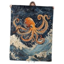 Ocean Octopus Blanket Soft Cozy Flannel Nautical Throw 60x50 Inch Octopus42