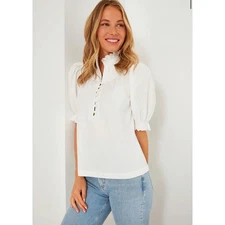 TUCKERNUCK Pomander Place White Selena Blouse NWT Size Large