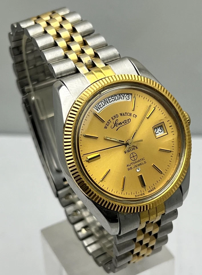 Vintage West End Watch Co Sowar Prima President Dial Automatic Men's Wrist Watch - Image 4 of 4