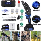 Brushless Motor Chainsaw,6 Inch Cordless Protable Chainsaw Rechargeable Battery