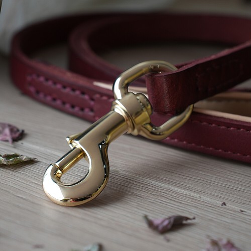 Genuine Leather Large Dog Leash Heavy Duty Training Lead Soft Padded Handle 5ft - Picture 8 of 12