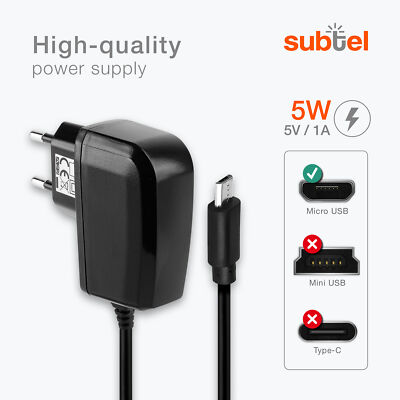 Micro USB Smartphone Charger for Nokia Plus XL Dual SIM w/ UK Plug