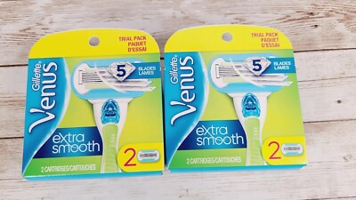 Gillette Venus Extra Smooth 2 PK Refill Razor Blades, 4 Cartridges
