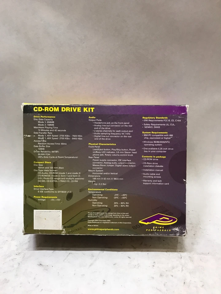 NEW! Prime Peripherals CD-Rom Drive Kit, NEW IBM/Windows 95 Vintage NIB E-IDE DW - Image 2 of 4