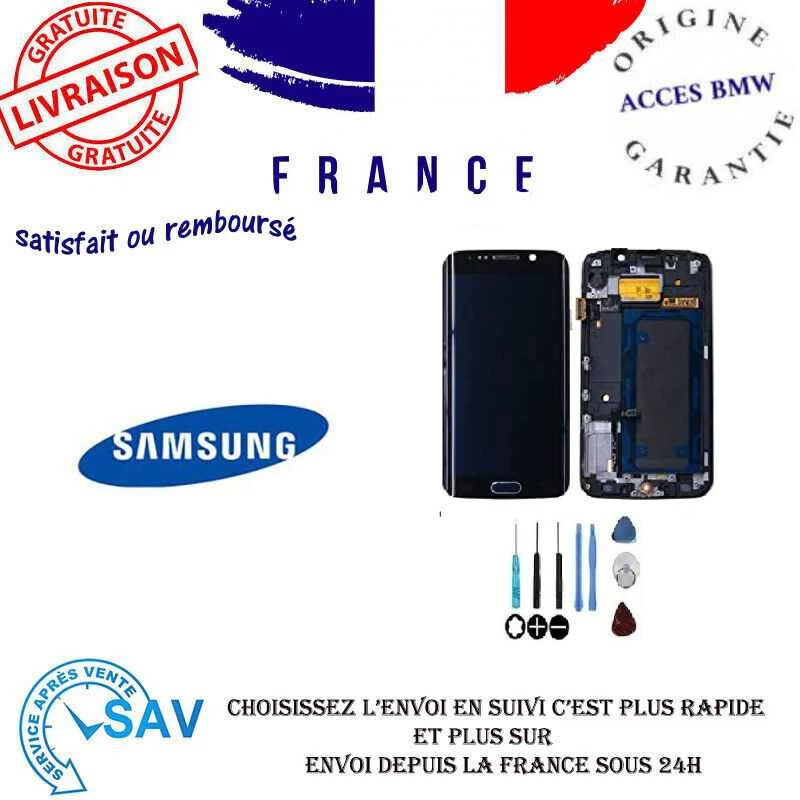Original Ecran LCD Complet Noir Sur Châssis Pour Samsung Galaxy S6 edge (G925F) - Photo 1/1