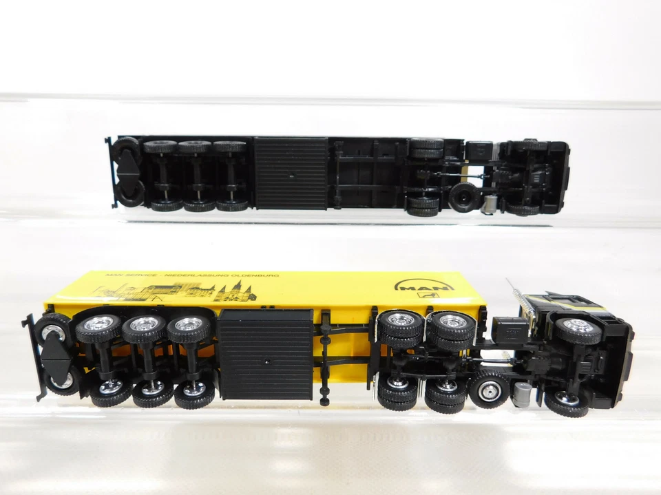 2x Herpa H0 1:87 Autoarticolato Man: Brühn Spedizione + Oldenburg, Mint + Box # - Immagine 3 di 4