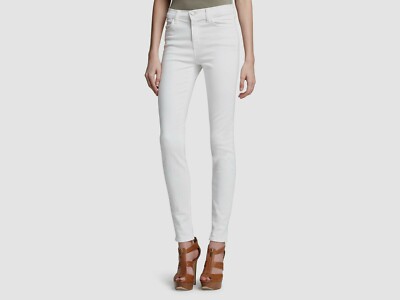 J Brand Maria Womens 27 White High Rise Skinny Denim Pants