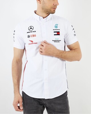 Mercedes Benz AMG Petronas F1 2021 Team Button Down Shirt- White