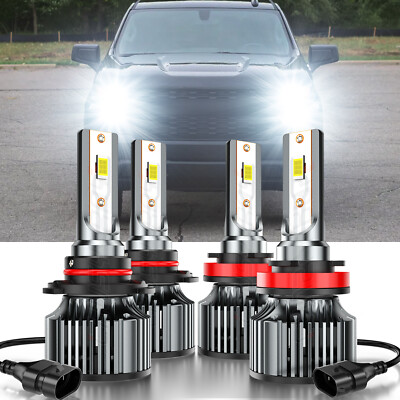 For 2019 2020 2021 Silverado 1500 WT Custom Trail Boss LED Headlight 4*Bulbs