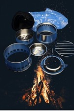 Lixada Stainless Steel Wood Stove Camping Alcohol Stove Outdoor Burner Outdoor