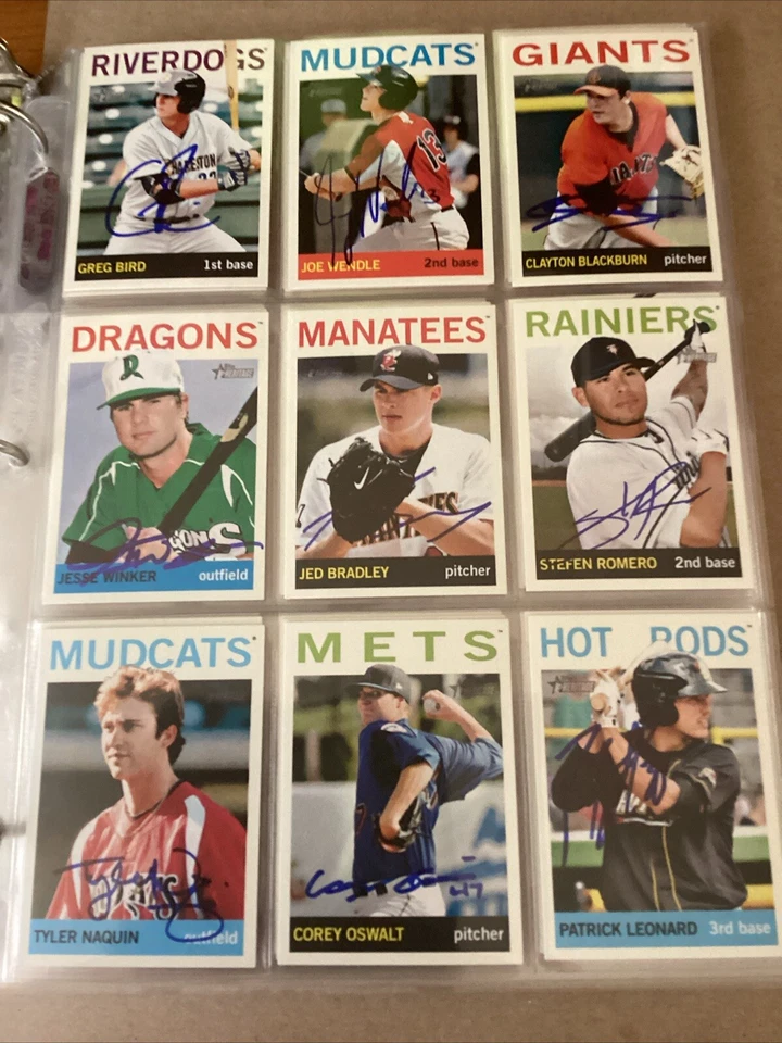 2013 TOPPS HERITAGE MINORS SIGNED AUTOGRAPHED CARDS - Image 2 of 4