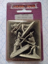 Ral Partha/TSR 11-701 Tri-Kreen(3)-Dark Sun Dungeons & Dragons 25mm metal, NIB.