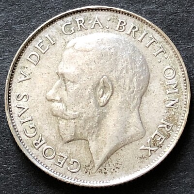 1925 SCHILLING SILBERMÜNZE 1/- BRITISCHE SILBERMÜNZE - NIEDRIGE PRÄGUNG - KÖNIG GEORGE V