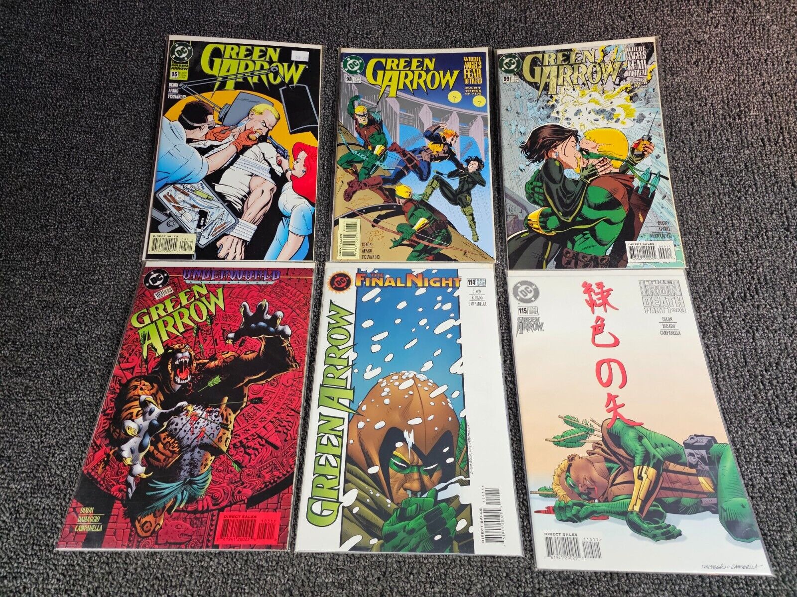 DC Comics Green Arrow Vol 2. Bulk (95,98,99,103,114,115) Comic Books