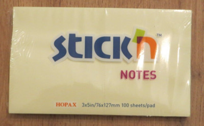 Stick N 21009 76 x 127 mm Pastell Haftnotiz - Gelb Post it 3 x 5 Zoll
