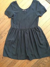 urban outfitters sparkle and fade grey short sleeve dress small s polyester