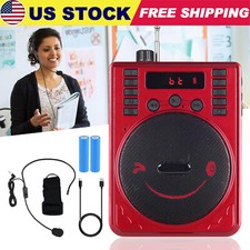 Portable Rechargeable Mini Voice Amplifier Speaker With Wired Microphone Headset