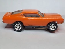 MEV, 68 MERCURY CYCLONE ORANGE HO SLOT CAR TJET, NEW AURORA CHASSIS