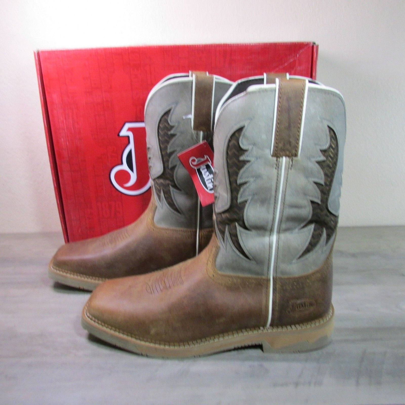 Justin Men's 14EE Bolt Work Boots Redwood Water Buffalo SE4110