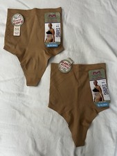 NEW Women  s Maidenform Self Expressions High-Waist Shaping Thong 2 Pair Medium