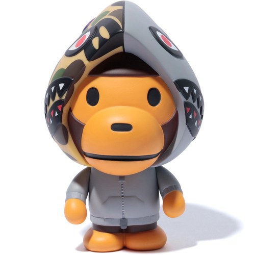 medicom toy vcd bape a bathing ape baby milo shark - gray