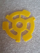  20 Yellow 45 rpm 7" Vinyl Flat Plastic Adapter Snap-In Inserts  Best Quality 
