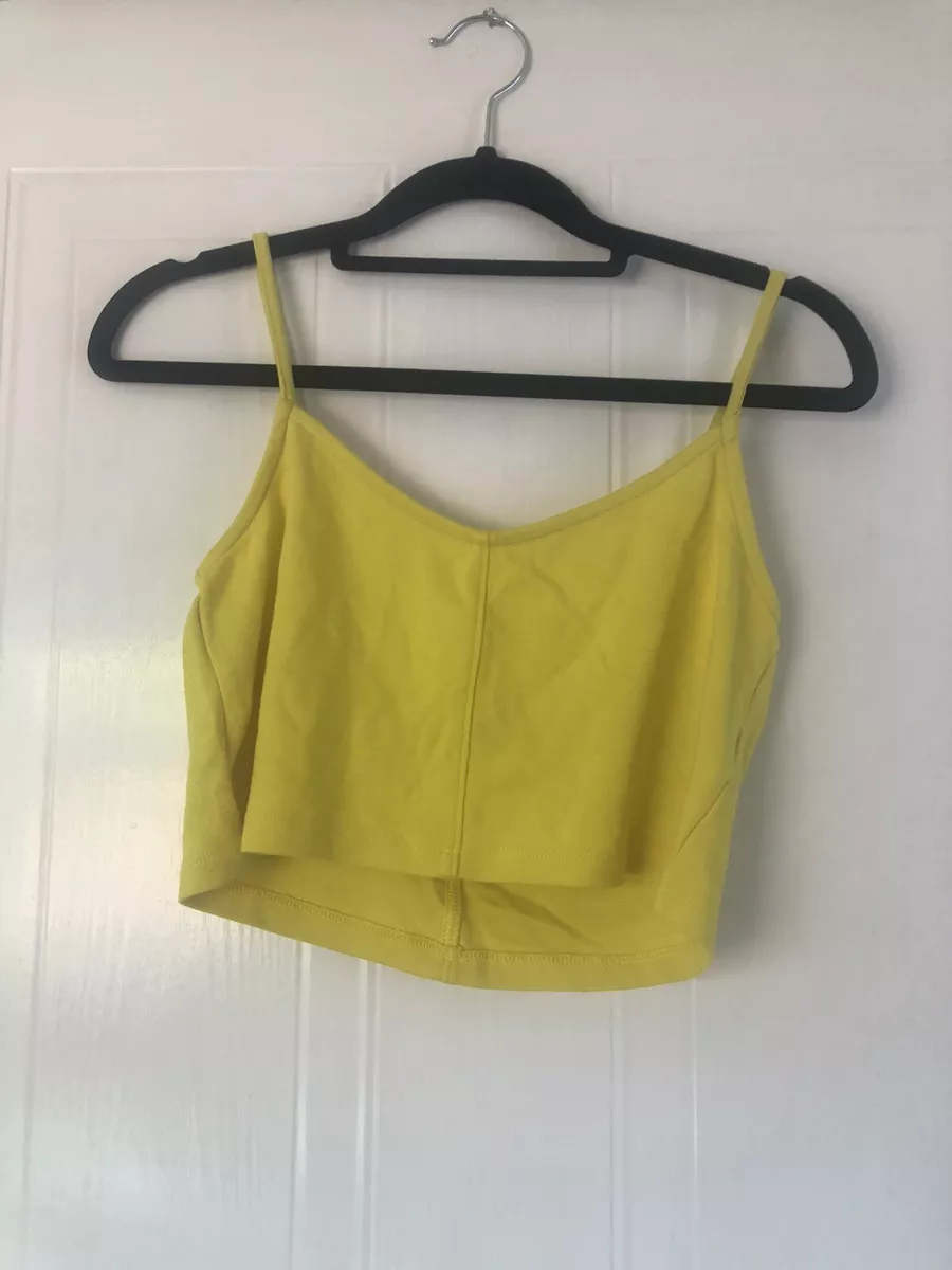 Topshop yellow crop top hot sale