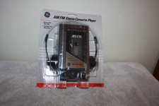 Vintage GE AM/FM Stereo Cassette Player Headphones. Sealed NEW Old stock 3-5470S