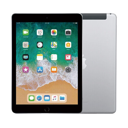 2018 Apple iPad 6th Gen MR6Y2LL/A 9.7" 32GB & WiFi/Cellular (Space Gray) - Good - Afbeelding 1 van 3
