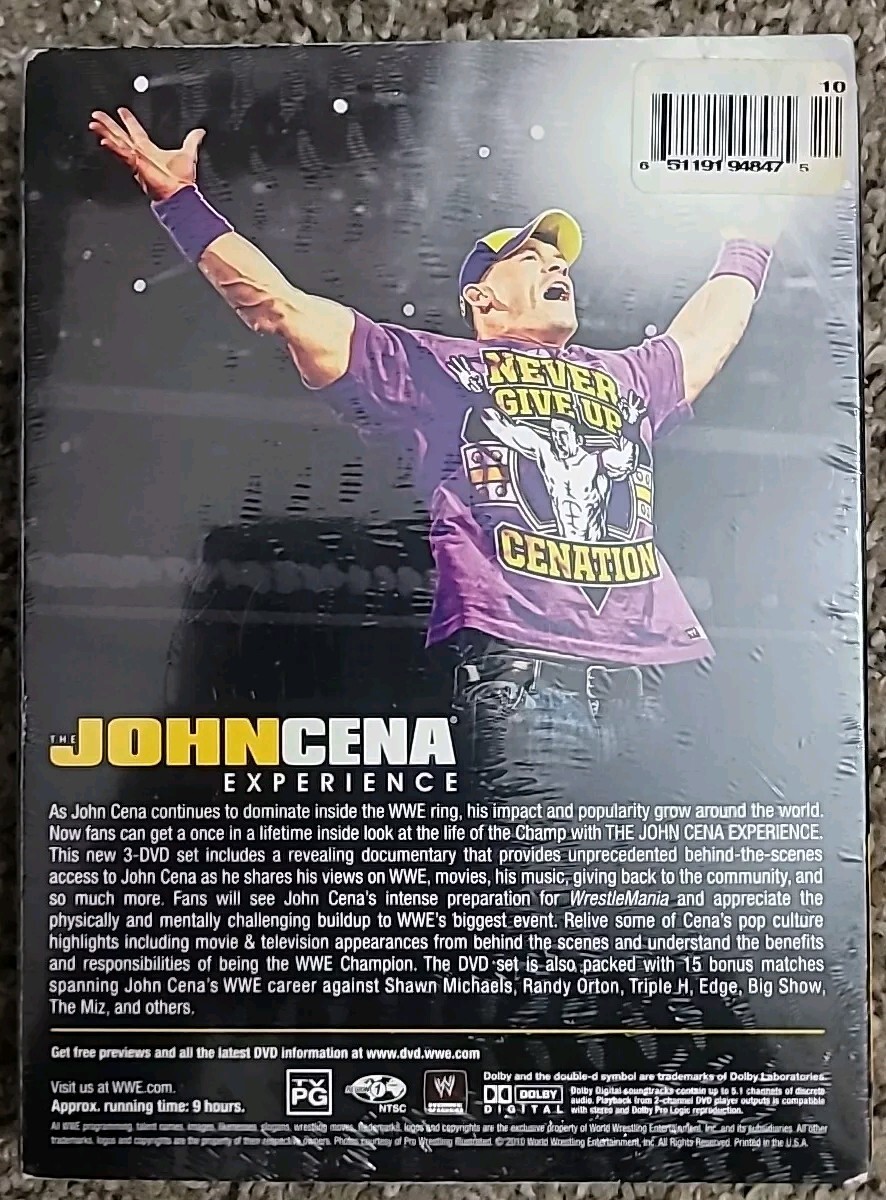 The WWE: The John Cena Experience (DVD, 2010, 3-Disc Set) for sale