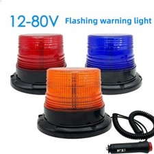 1/2 x LED luce rotonda luce di avvertimento luce lampeggiante magnete 12V-80V 12W auto camion