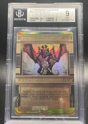 BGS 9 MINT Thoughtseize Foil Amonkhet Invocations Masterpiece Series ...